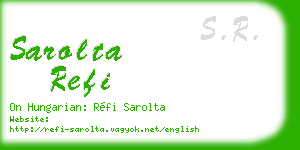 sarolta refi business card