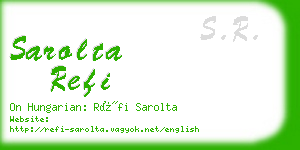 sarolta refi business card